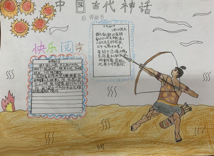 中国古代神话故事手抄报模板