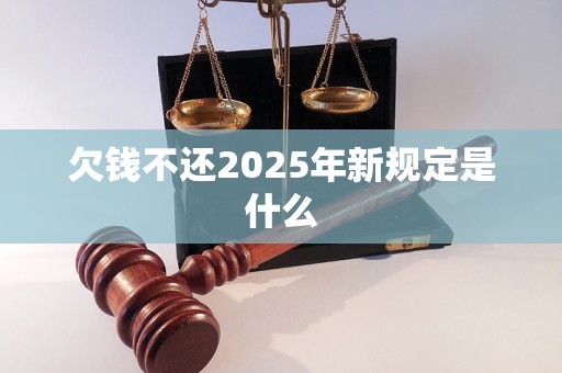 欠钱不还2025年新规定是什么