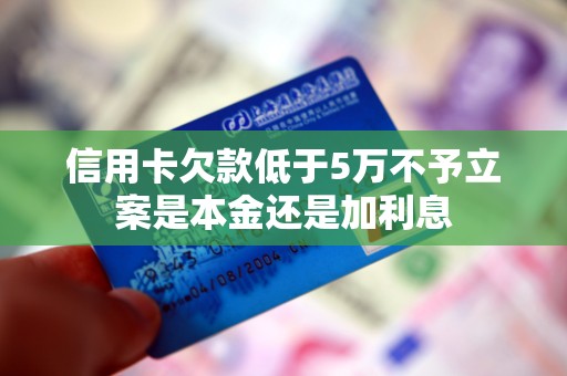 信用卡欠款低于5万不予立案是本金还是加利息