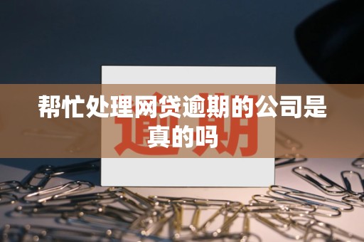 帮忙处理网贷逾期的公司是真的吗