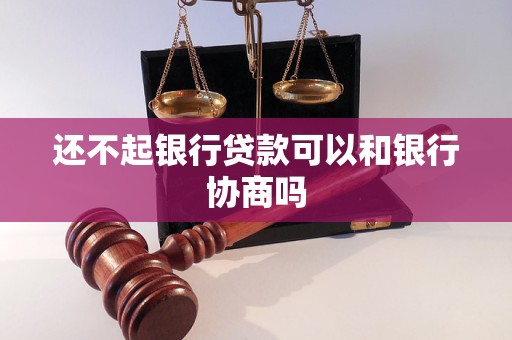 还不起银行贷款可以和银行协商吗