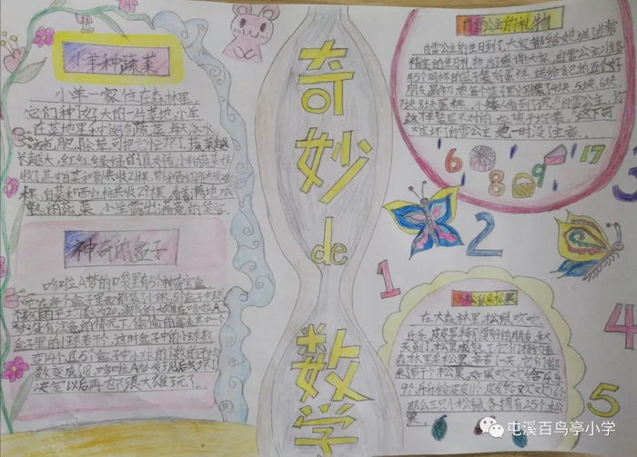 马小跳玩数学手抄报四年级