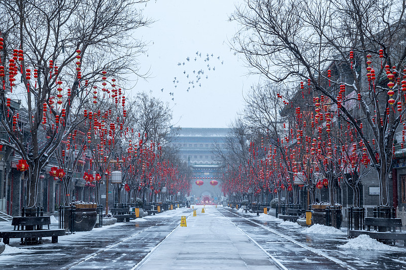 迎新年+北京前门大街正阳门图片下载