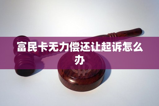 富民卡无力偿还让起诉怎么办