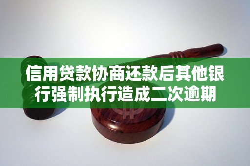 信用贷款协商还款后其他银行强制执行造成二次逾期