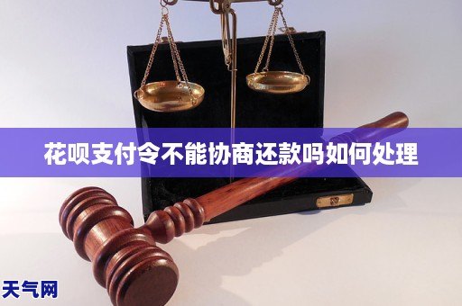 花呗支付令不能协商还款吗如何处理