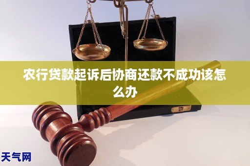 农行贷款起诉后协商还款不成功该怎么办