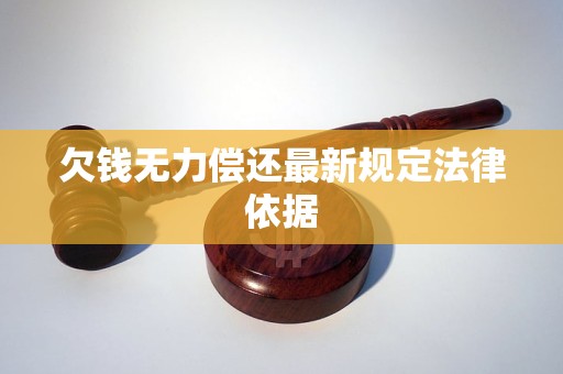 欠钱无力偿还最新规定法律依据