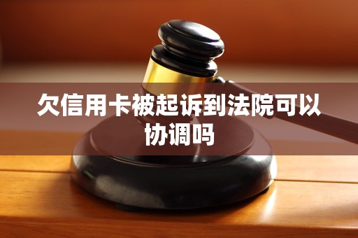 欠信用卡被起诉到法院可以协调吗