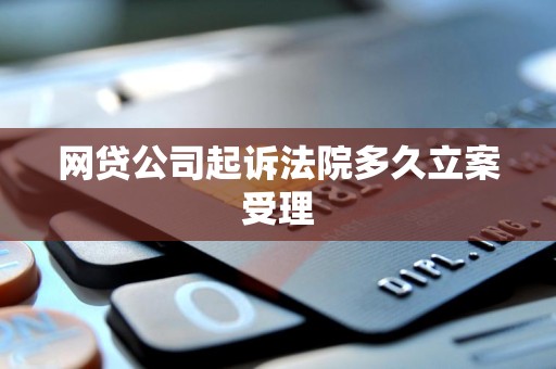 网贷公司起诉法院多久立案受理