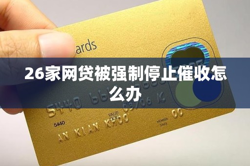 26家网贷被强制停止催收怎么办