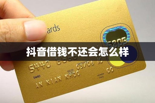 抖音借钱不还会怎么样