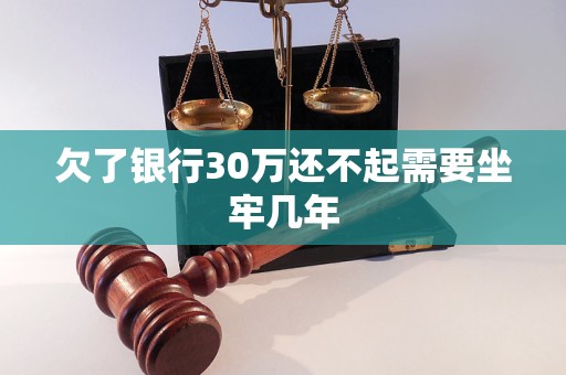 欠了银行30万还不起需要坐牢几年