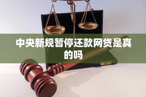 中央新规暂停还款网贷是真的吗