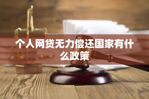 个人网贷无力偿还国家有什么政策