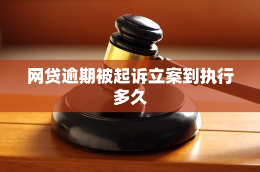 网贷逾期被起诉立案到执行多久