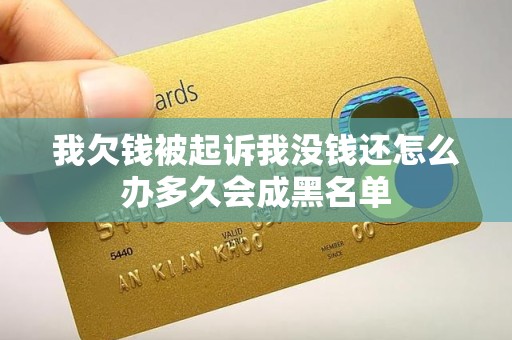 我欠钱被起诉我没钱还怎么办多久会成黑名单