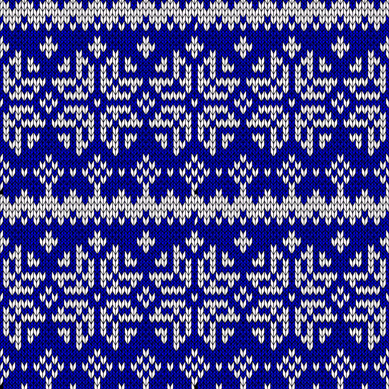 蓝色圣诞无缝印花节日针织图片下载