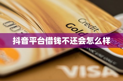 抖音平台借钱不还会怎么样
