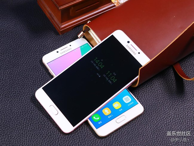 三星盖乐世C7 Pro蔷薇粉枫叶金双*赏