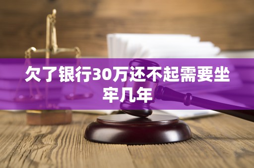 欠了银行30万还不起需要坐牢几年