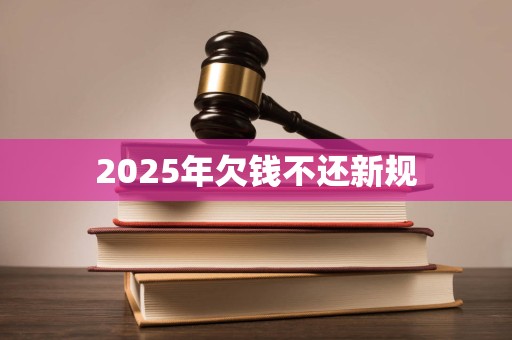2025年欠钱不还新规