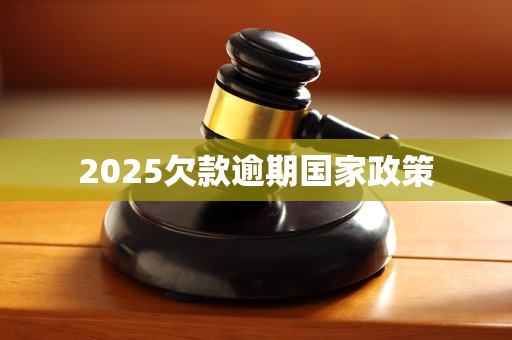 2025欠款逾期国家政策