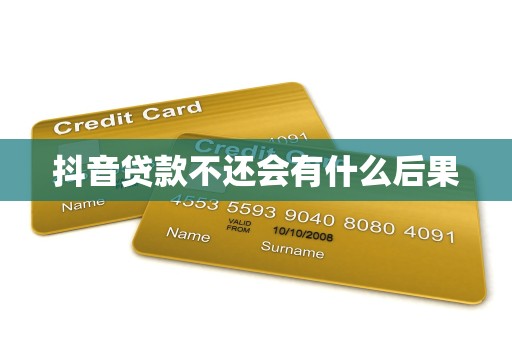 抖音贷款不还会有什么后果