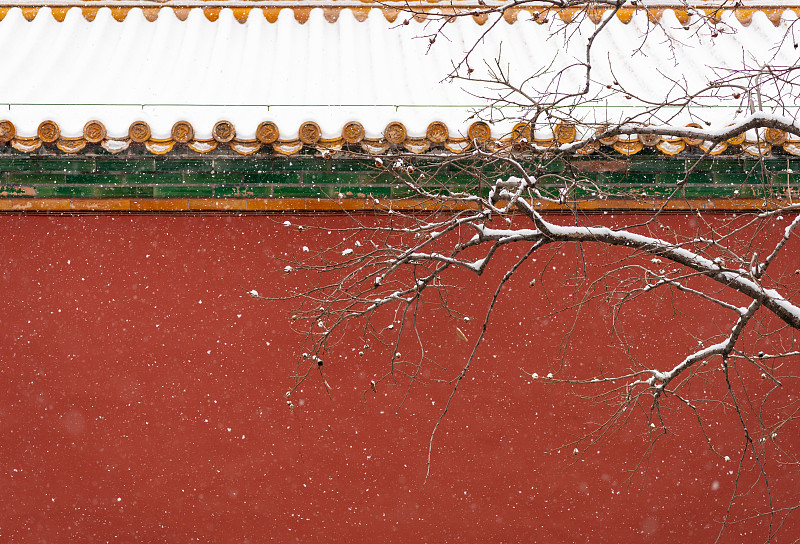 雪中的故宫红墙唯美雪景图片下载