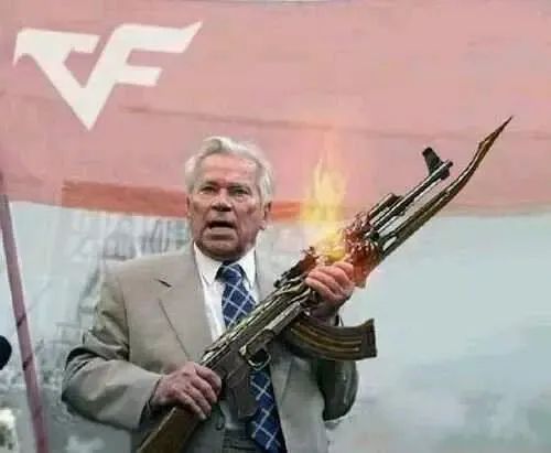 “手持火麒麟的卡拉什尼科夫”