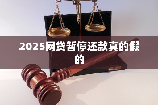 2025网贷暂停还款真的假的