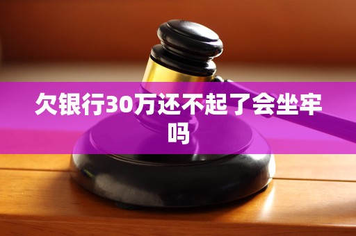 欠银行30万还不起了会坐牢吗