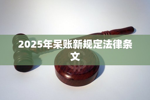 2025年呆账新规定法律条文