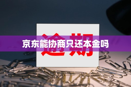 京东能协商只还本金吗
