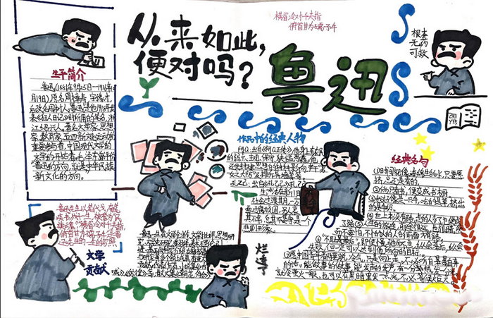 关于走近鲁迅手抄报