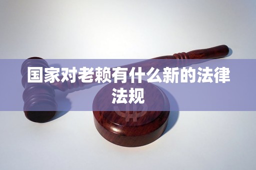 国家对老赖有什么新的法律法规