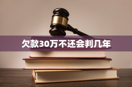 欠款30万不还会判几年
