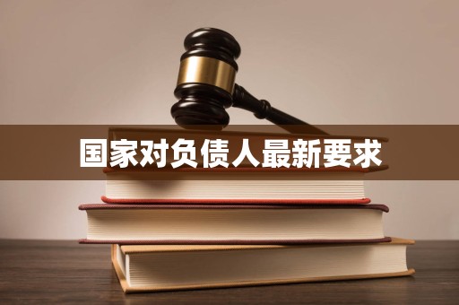 国家对负债人最新要求